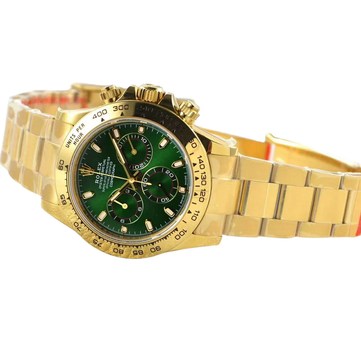 Daytona 116508 esfera verde en oro amarillo - Imagen 3