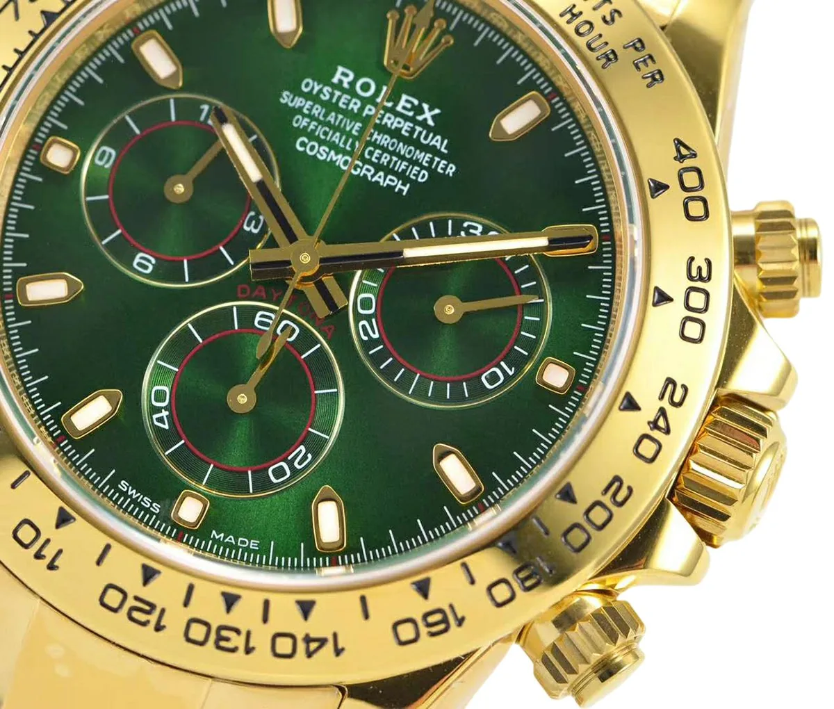 Daytona 116508 esfera verde en oro amarillo - Imagen 5