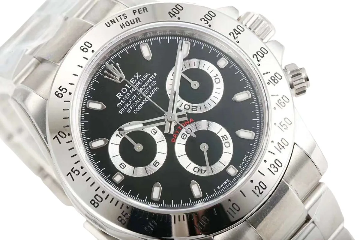 Daytona 116520 schwarzes Zifferblatt in Stahl – Bild 3