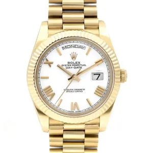 Day-Date 40 228238 White Dial in Yellow Gold