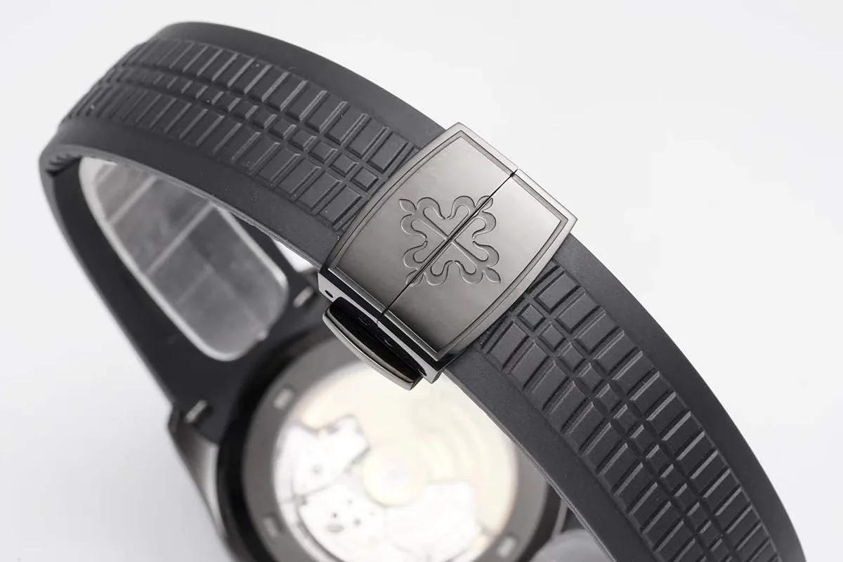 Aquanaut 5167A ‘Black Venom Limited Edition’ schwarzes Zifferblatt am schwarzen Kautschukarmband – Bild 7