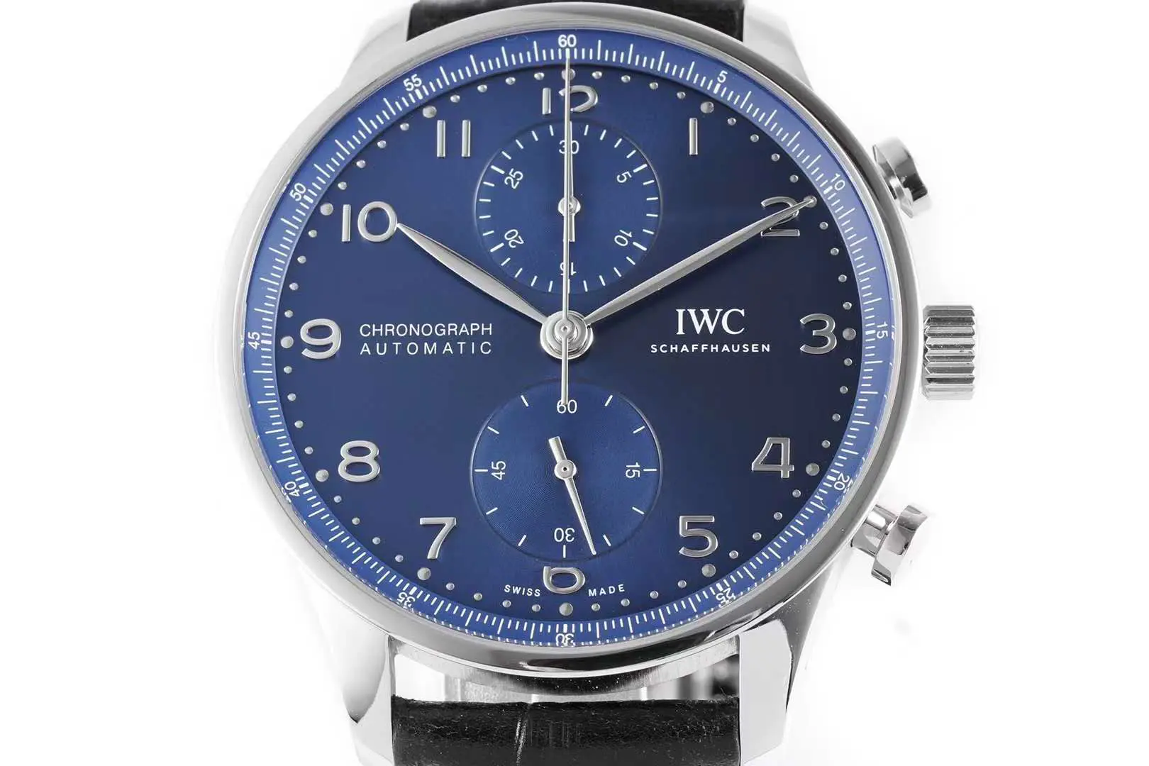 Portugieser Chronograph IW371606 quadrante blu in acciaio - immagine 8