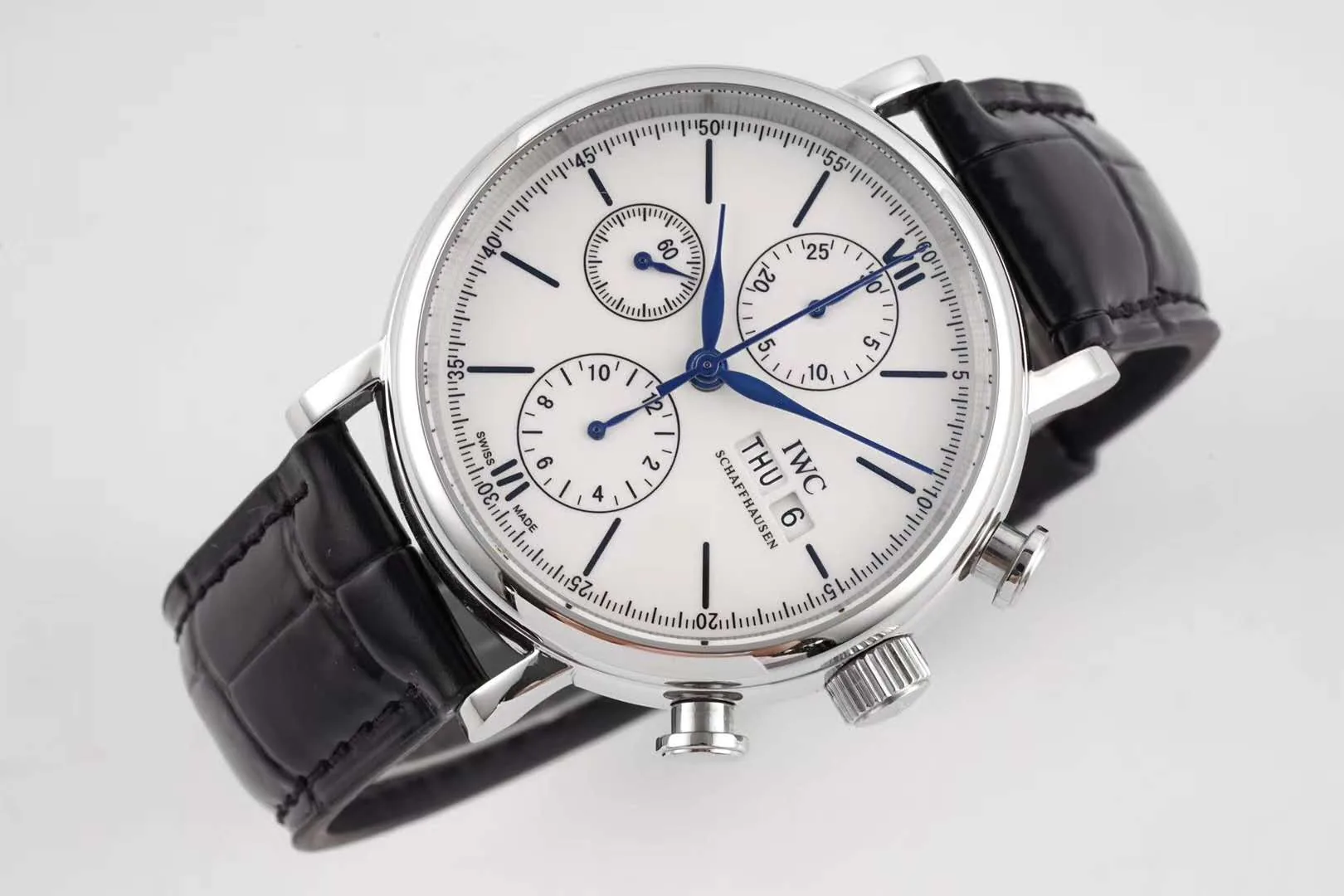 Portofino Chronograph IW391024 Edition „150 Years“ weißes Zifferblatt in Stahl – Bild 2