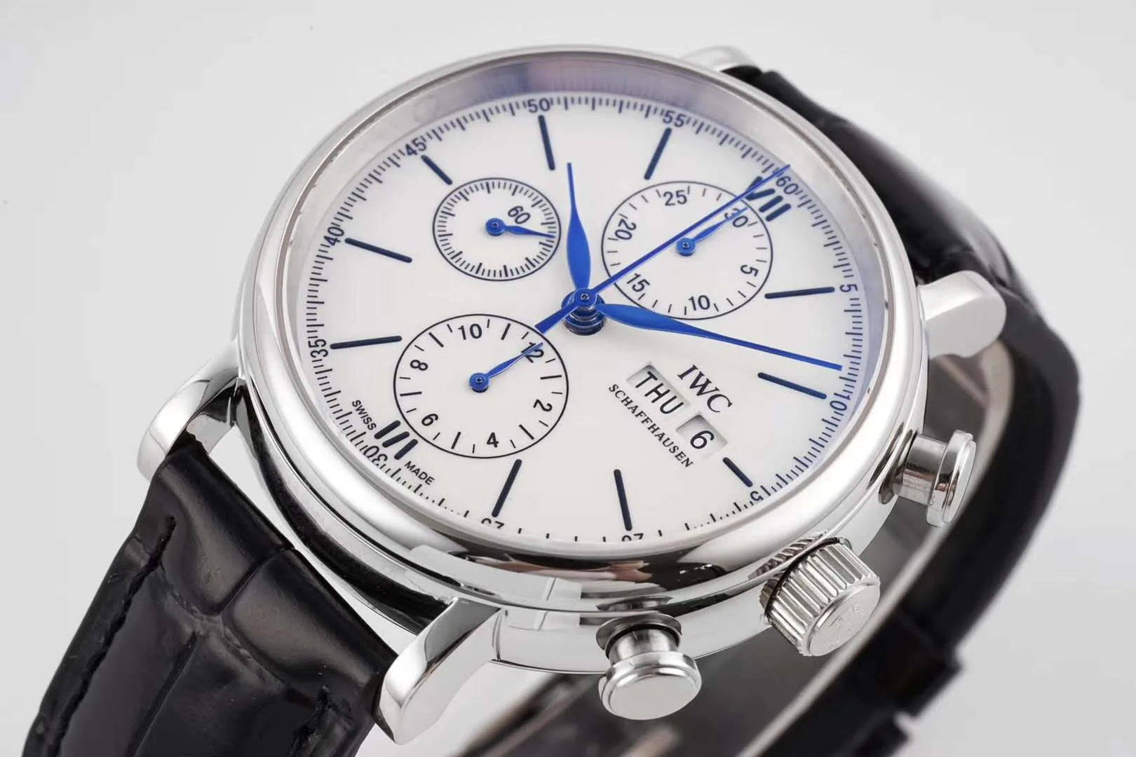Portofino Chronograph IW391024 Edition „150 Years“ weißes Zifferblatt in Stahl – Bild 4