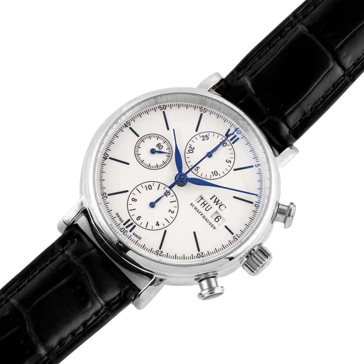 Portofino Chronograph IW391024 Edition „150 Years“ weißes Zifferblatt in Stahl – Bild 3