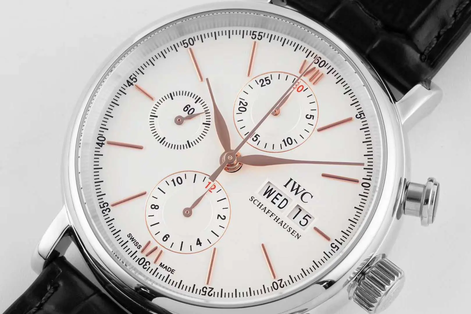 Portofino Chronograph IW391031 Edition „150 Years“ weißes Zifferblatt in Stahl – Bild 3
