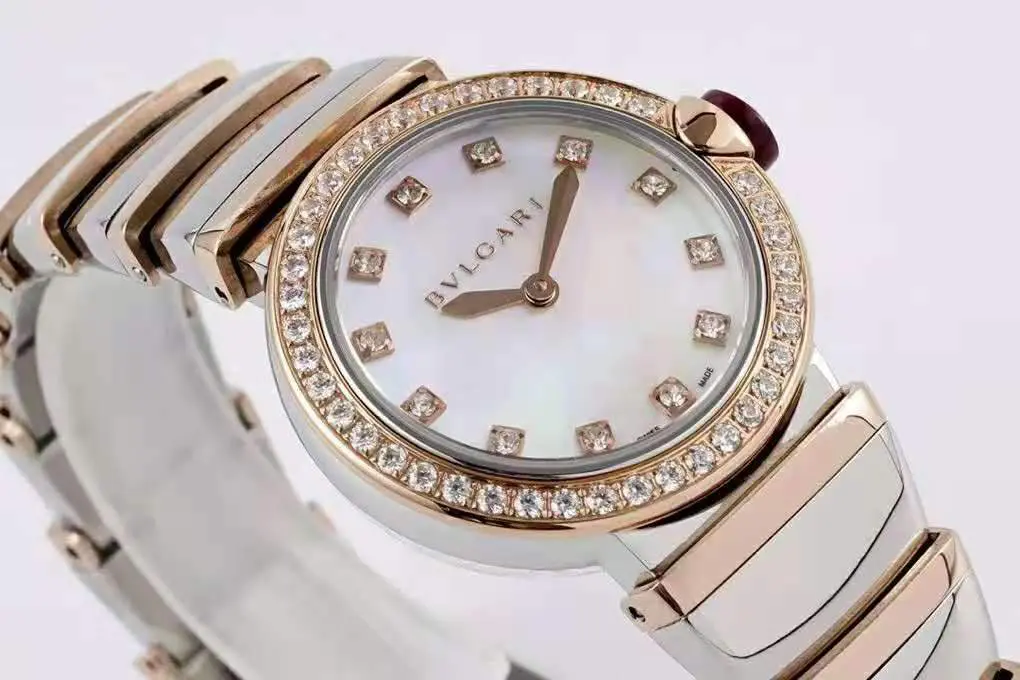 Lvcea MOP Dial in Rose Gold/Steel with Diamond Bezel - Image 4