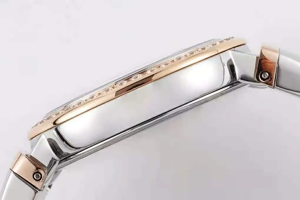 Lvcea cadran argenté en or rose/acier lunette diamants – Image 8