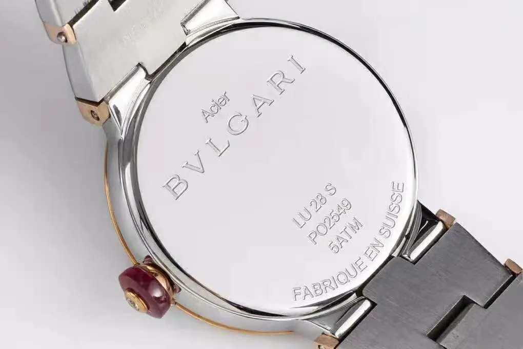 Lvcea cadran argenté en or rose/acier lunette diamants – Image 7