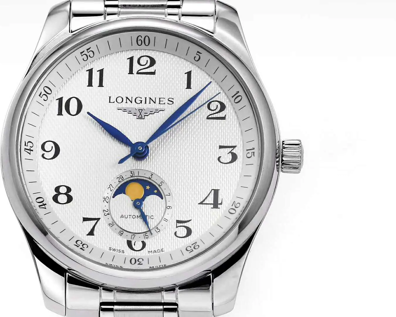 Master Collection Moonphrase White Dial on Bracelet - Image 4