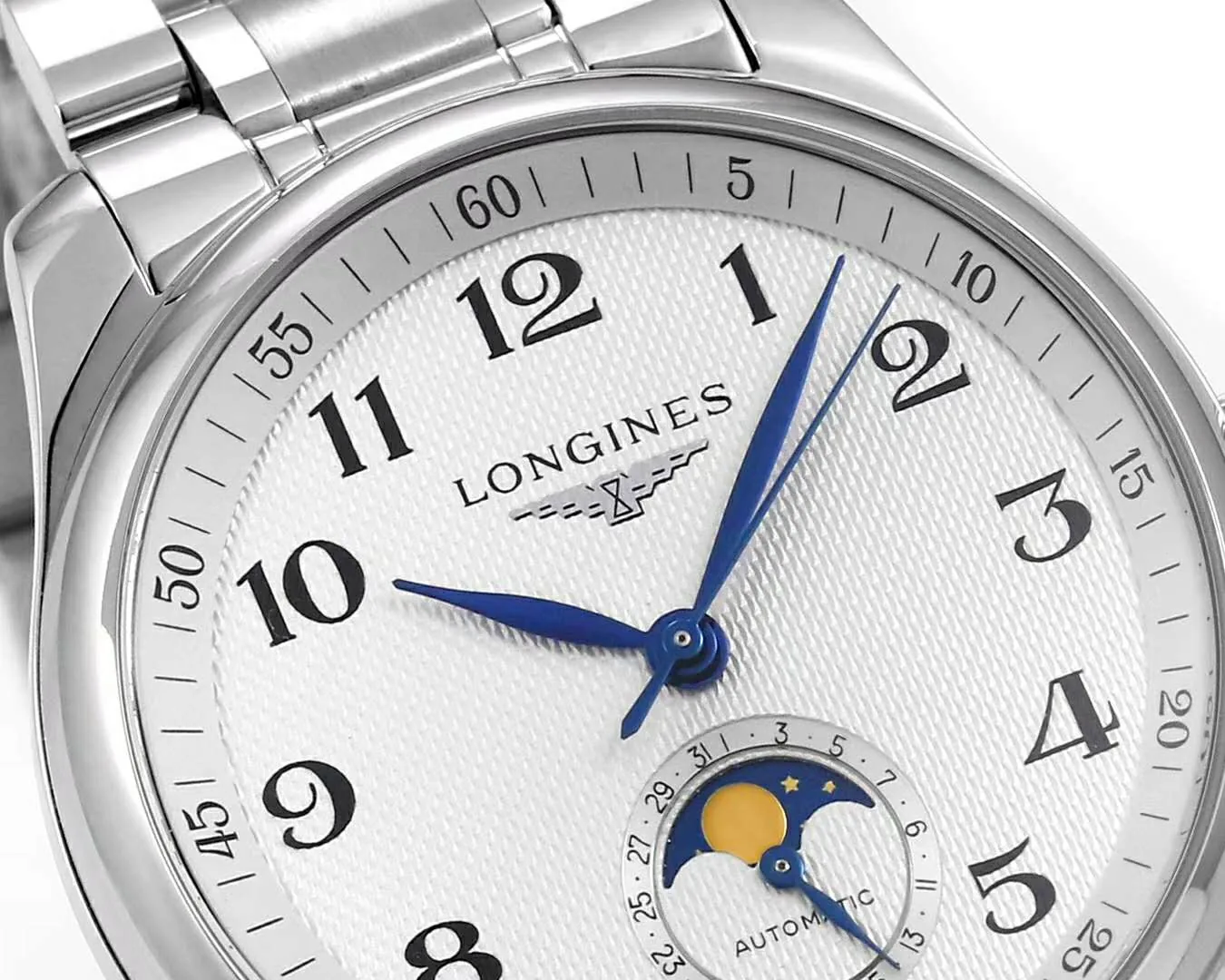Master Collection Moonphrase White Dial on Bracelet - Image 6