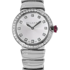 Lvcea Silver Dial in Steel with Diamond Bezel