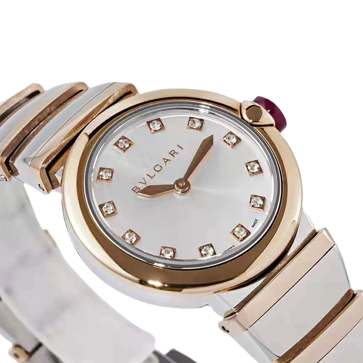Lvcea quadrante argento in oro rosa/acciaio - immagine 2