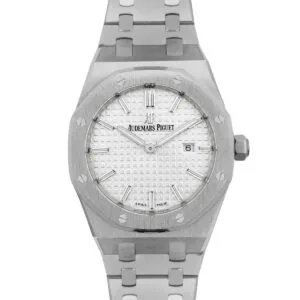 Lady Royal Oak 67650 cadran blanc en acier