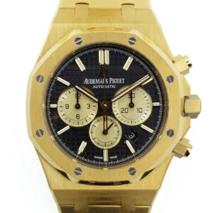 Royal Oak chronographe automatique cadran noir/or en or jaune