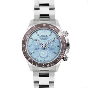 Daytona 116506 platino esfera azul hielo con índices de diamantes