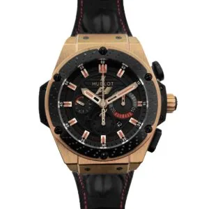 King Power F1 chronographe cadran noir en or rose