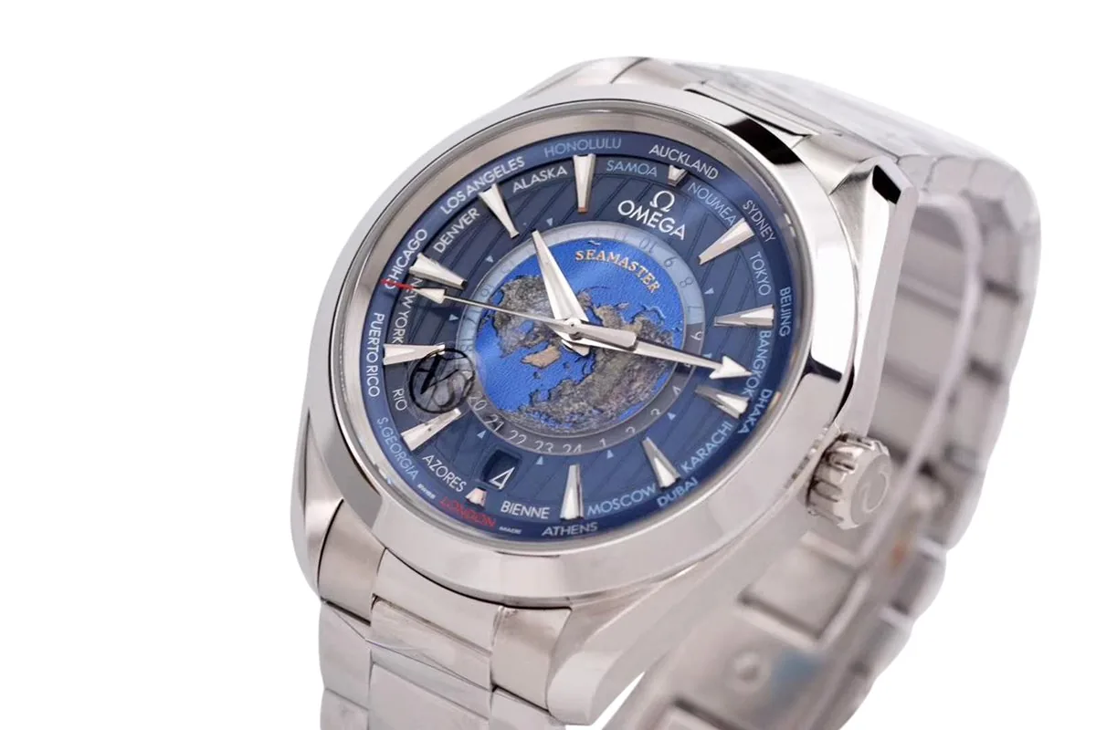 Seamaster Aqua Terra Worldtimer Master Chronometer esfera azul con brazalete - Imagen 2