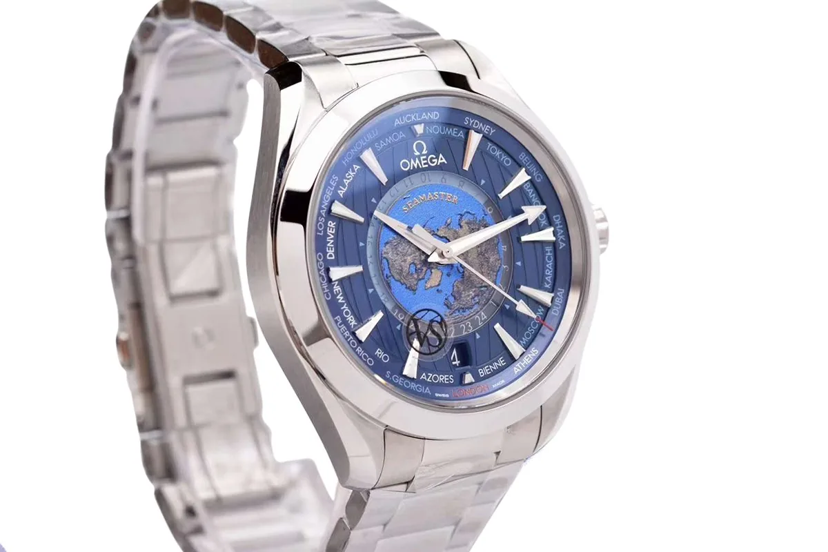 Seamaster Aqua Terra Worldtimer Master Chronometer esfera azul con brazalete - Imagen 7