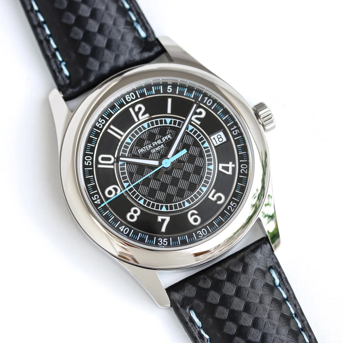 Calatrava 6007G-001 cadran noir bleu ciel en or blanc – Image 2