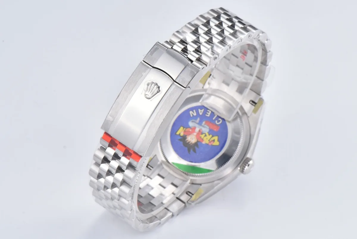 Datejust 36 126234 leuchtend blaues Zifferblatt mit Strichindizes in Stahl am Jubilé-Armband Clean Factory – Bild 11