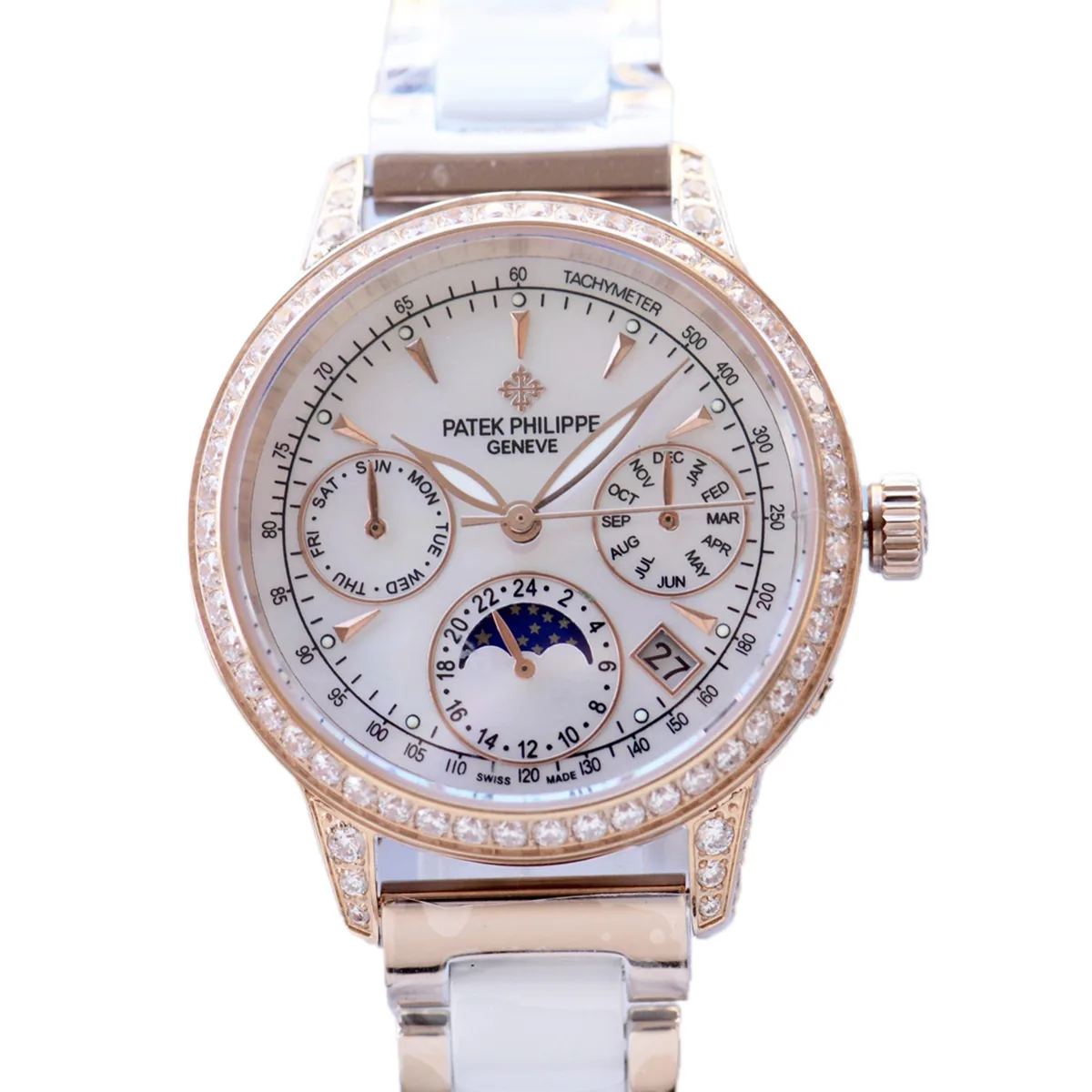 Grand Complications Ladies First calendario perpetuo con lunetta con diamanti in oro rosa