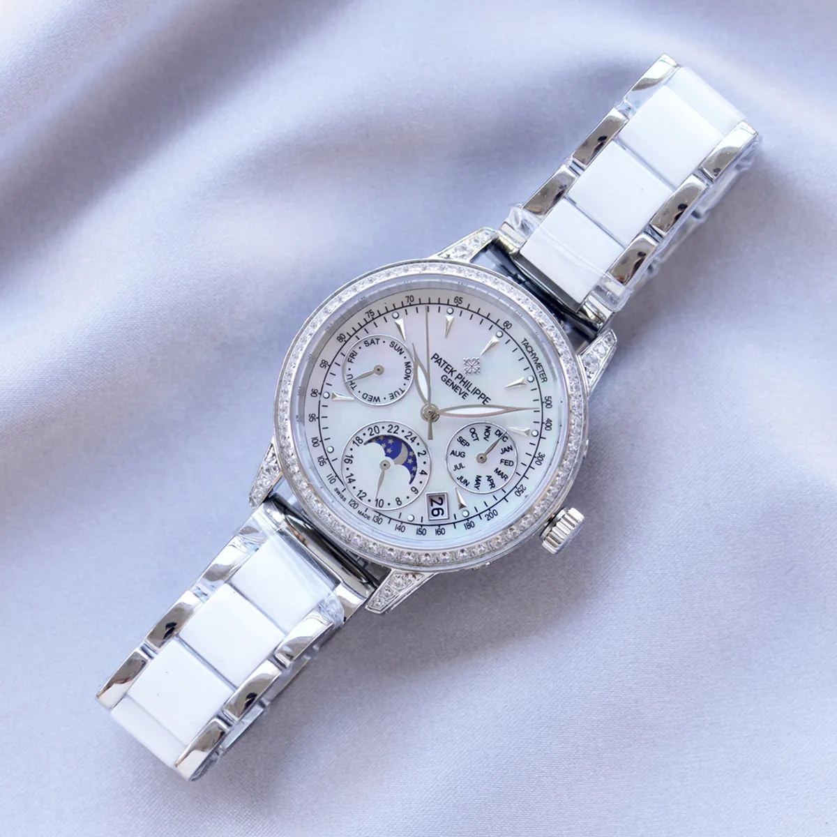 Grand Complications Ladies First quantième perpétuel lunette diamants en or blanc – Image 3