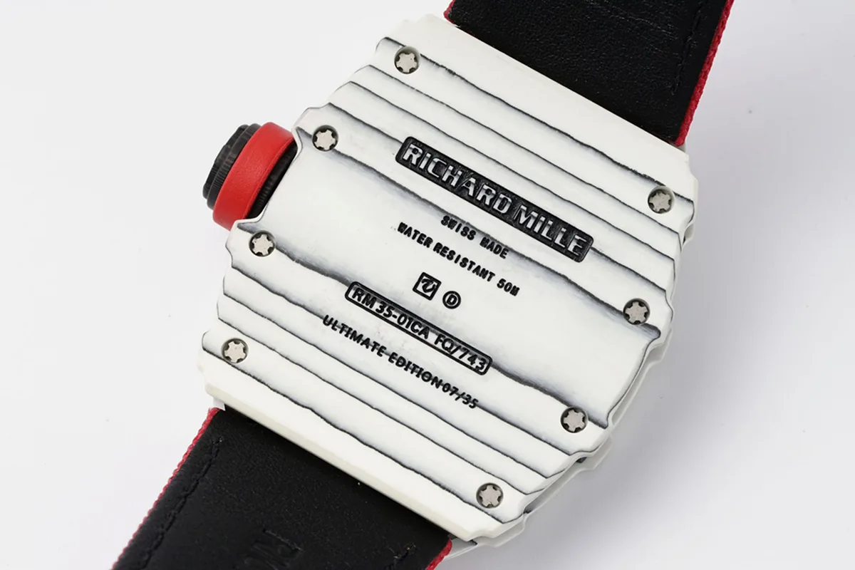 RM 035-01 Rafael Nadal White NTPT on Red Nylon Strap (Sonic) - Image 8