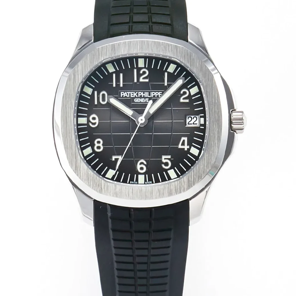 Aquanaut 5167 40mm SS 3KF 1:1 Best Edition Black Dial on Black Rubber Strap A330 Super Clone V3