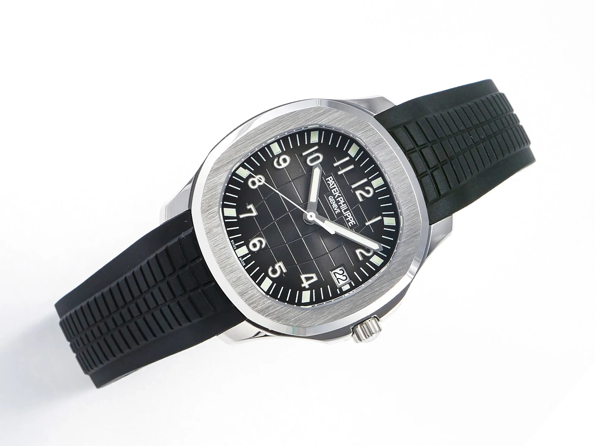 Aquanaut 5167 40mm SS 3KF 1:1 Best Edition quadrante nero su cinturino in gomma nero A330 Super Clone V3 - immagine 5
