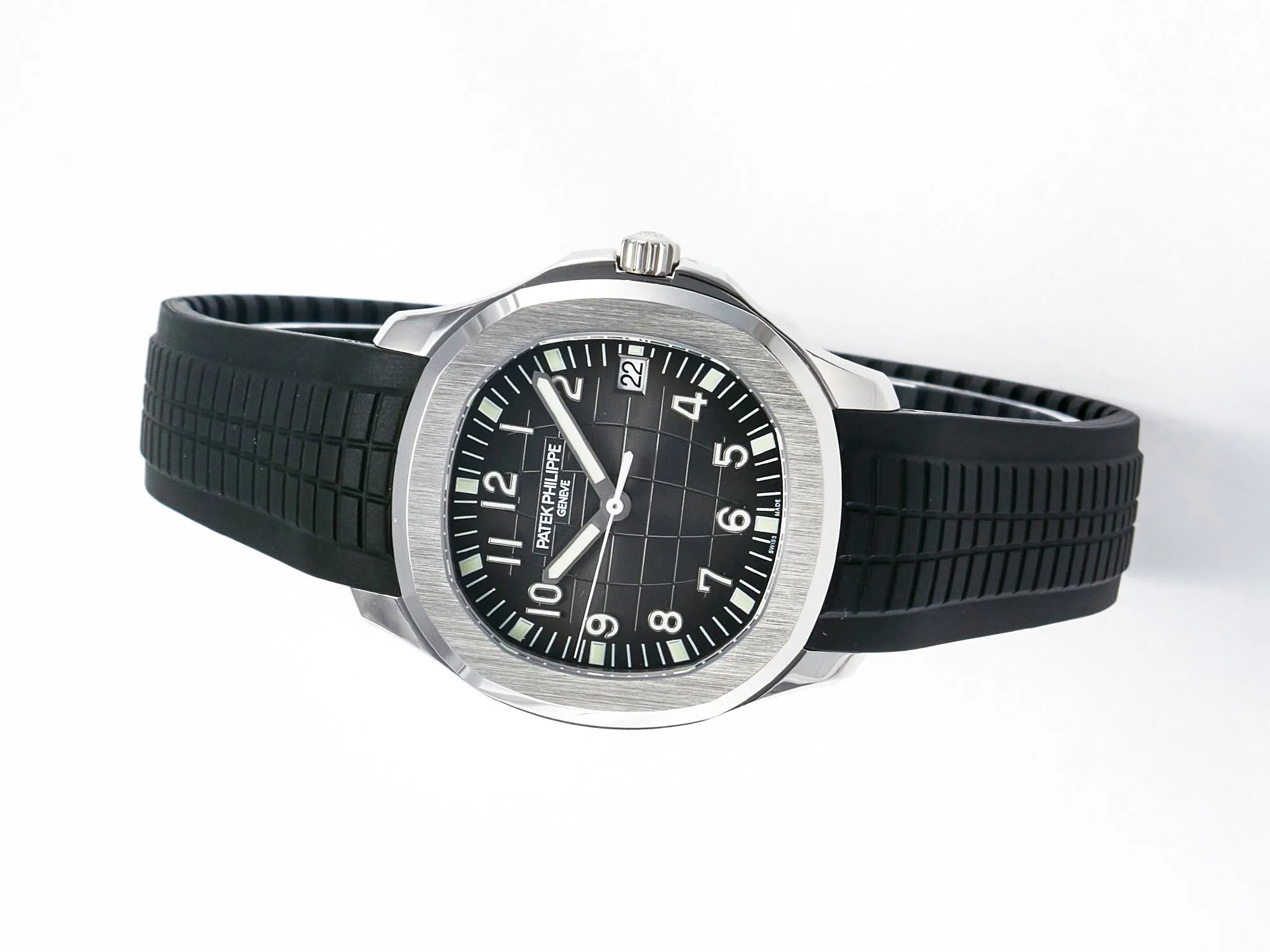 Aquanaut 5167 40mm SS 3KF 1:1 Best Edition quadrante nero su cinturino in gomma nero A330 Super Clone V3 - immagine 6