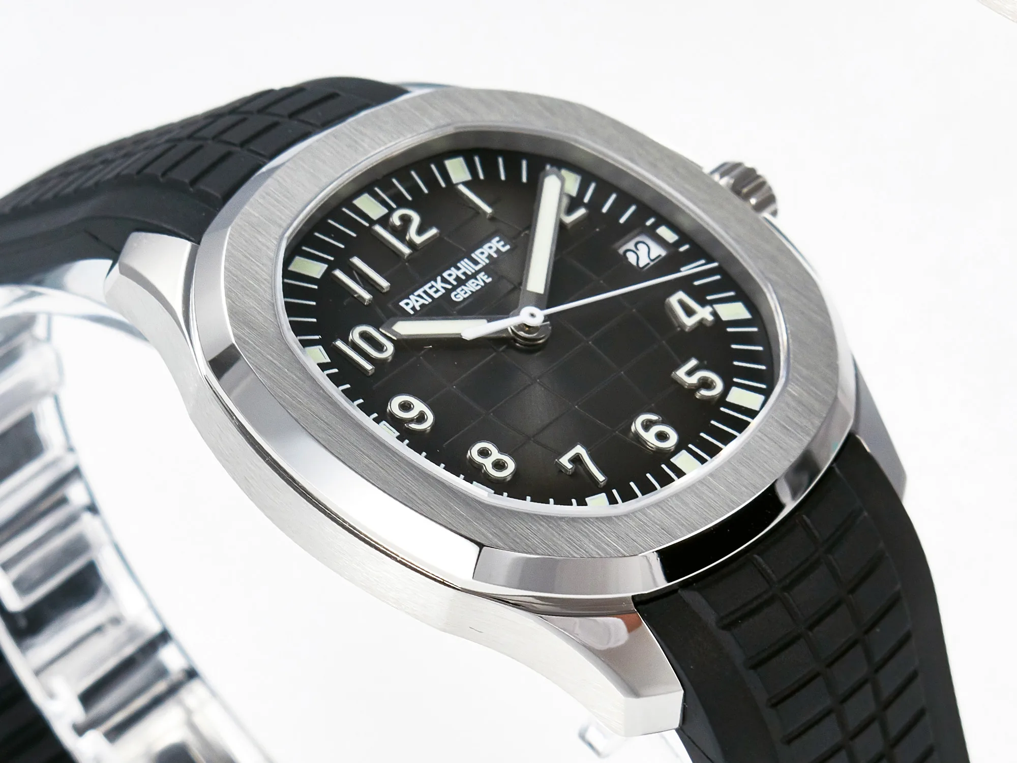 Aquanaut 5167 40mm SS 3KF 1:1 Best Edition quadrante nero su cinturino in gomma nero A330 Super Clone V3 - immagine 7