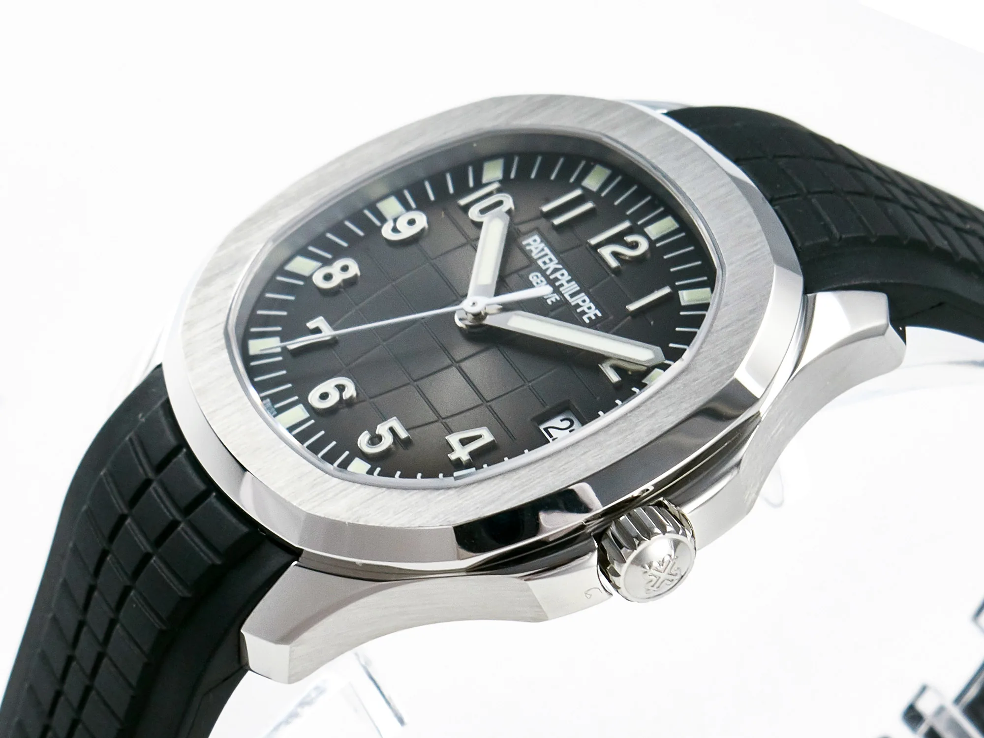 Aquanaut 5167 40mm SS 3KF 1:1 Best Edition quadrante nero su cinturino in gomma nero A330 Super Clone V3 - immagine 8