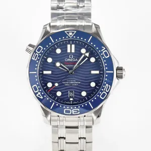 2018 Seamaster Diver 300M VSF 1:1 Best Edition Blue Ceramic Blue Dial on SS Bracelet A8800 V2