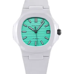 AET Nautilus 5711 Biscay Green Dial White Ceramic