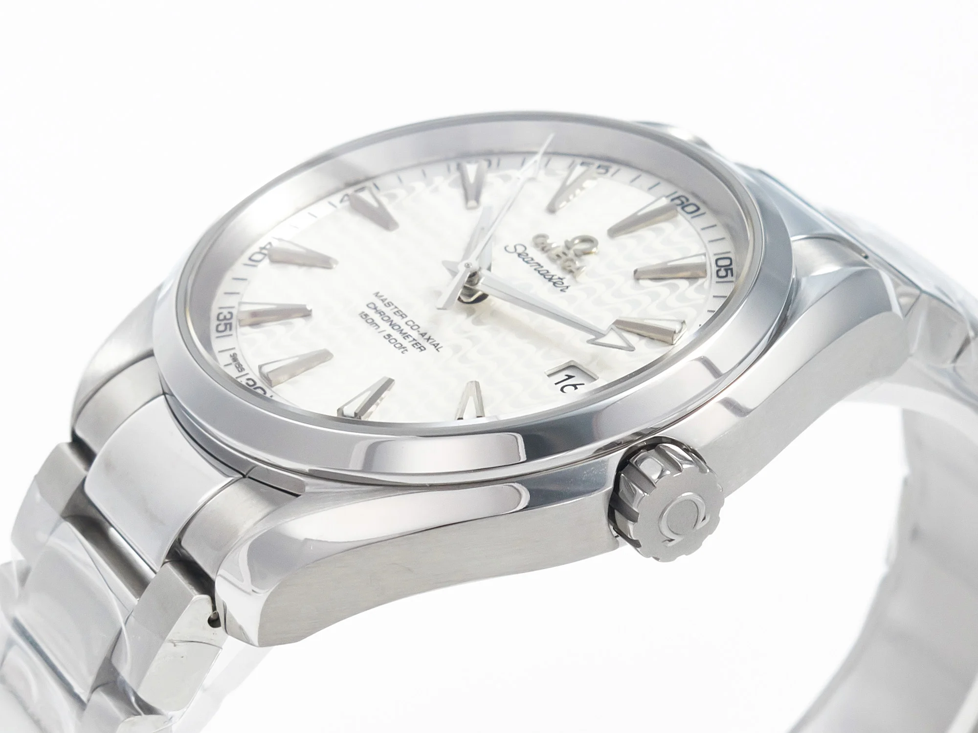Aqua Terra 150m 41mm VSF 1:1 Best Edition White Textured Dial on SS Bracelet A8500 Super Clone