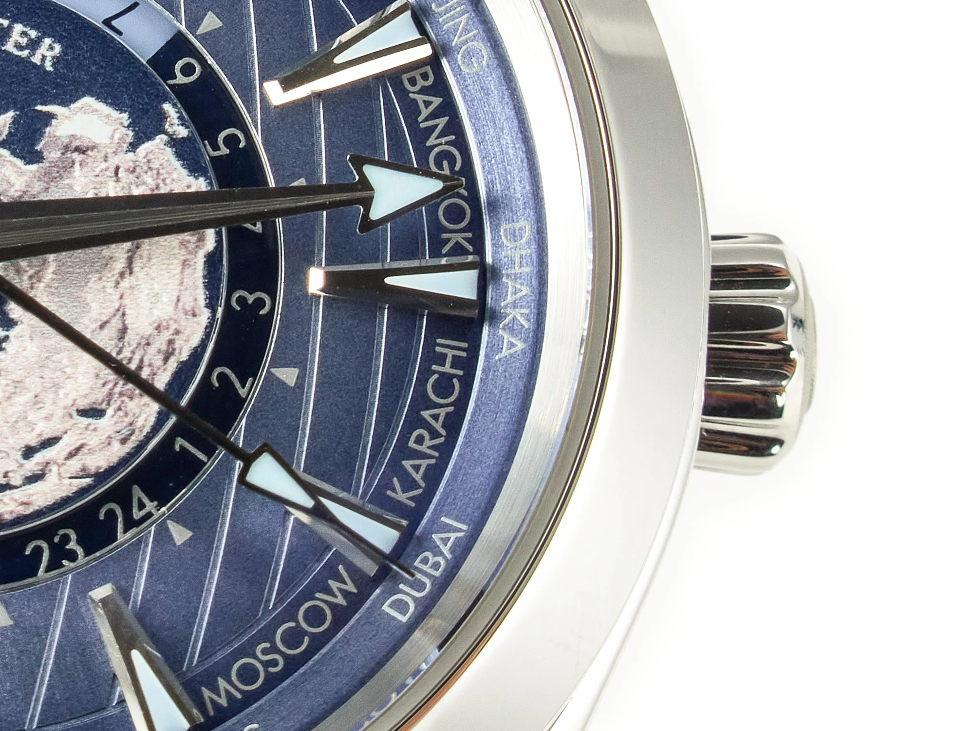 Aqua Terra 150M 43mm Worldtimer 24 VSF 1:1 Best Edition Summer Blue Dial on SS Bracelet A8938 Super Clone