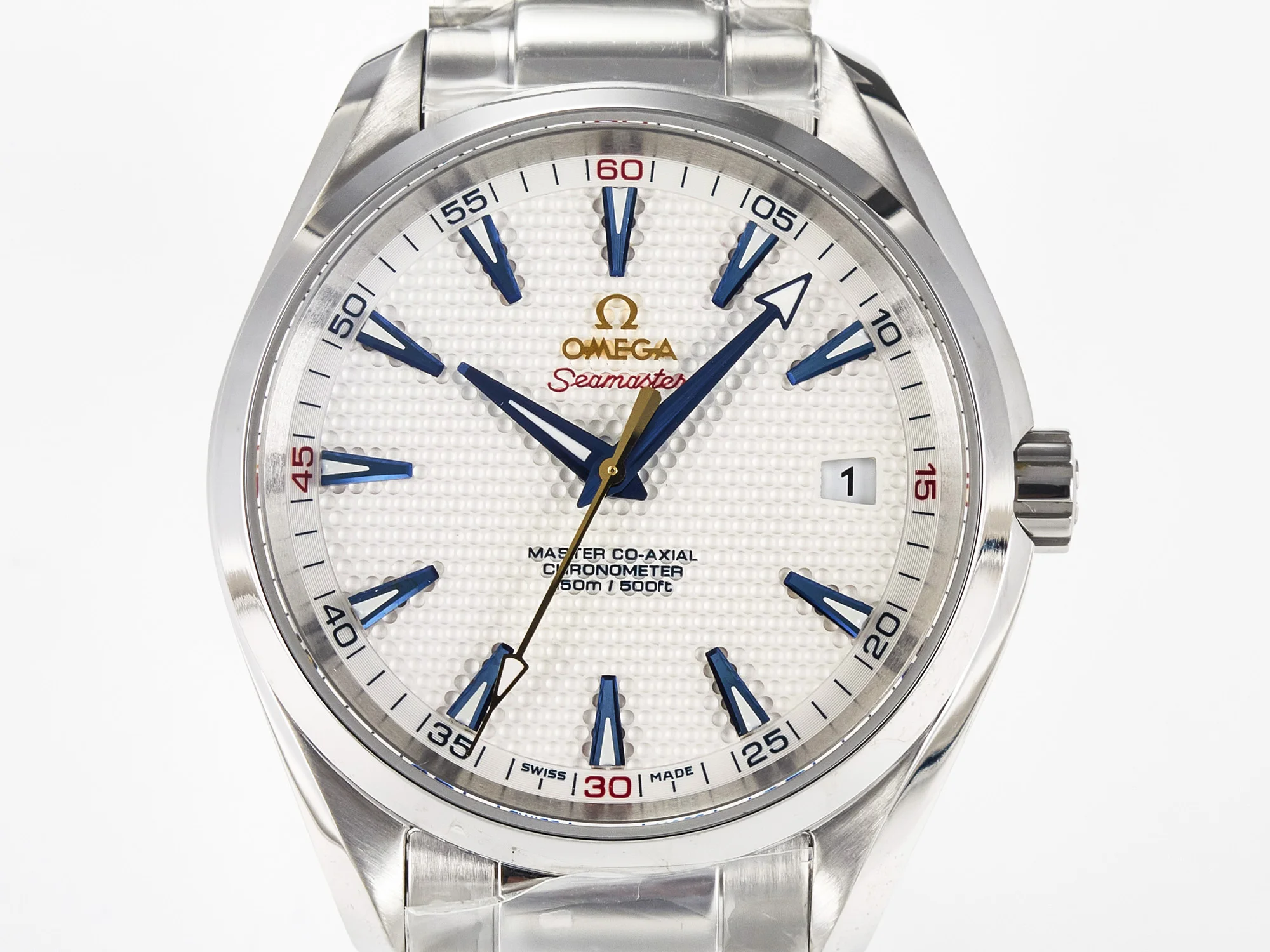 Aqua Terra 150M SS VSF 1:1 Best Edition Silver Polka Dots Dial on SS Bracelet A8500 Super Clone