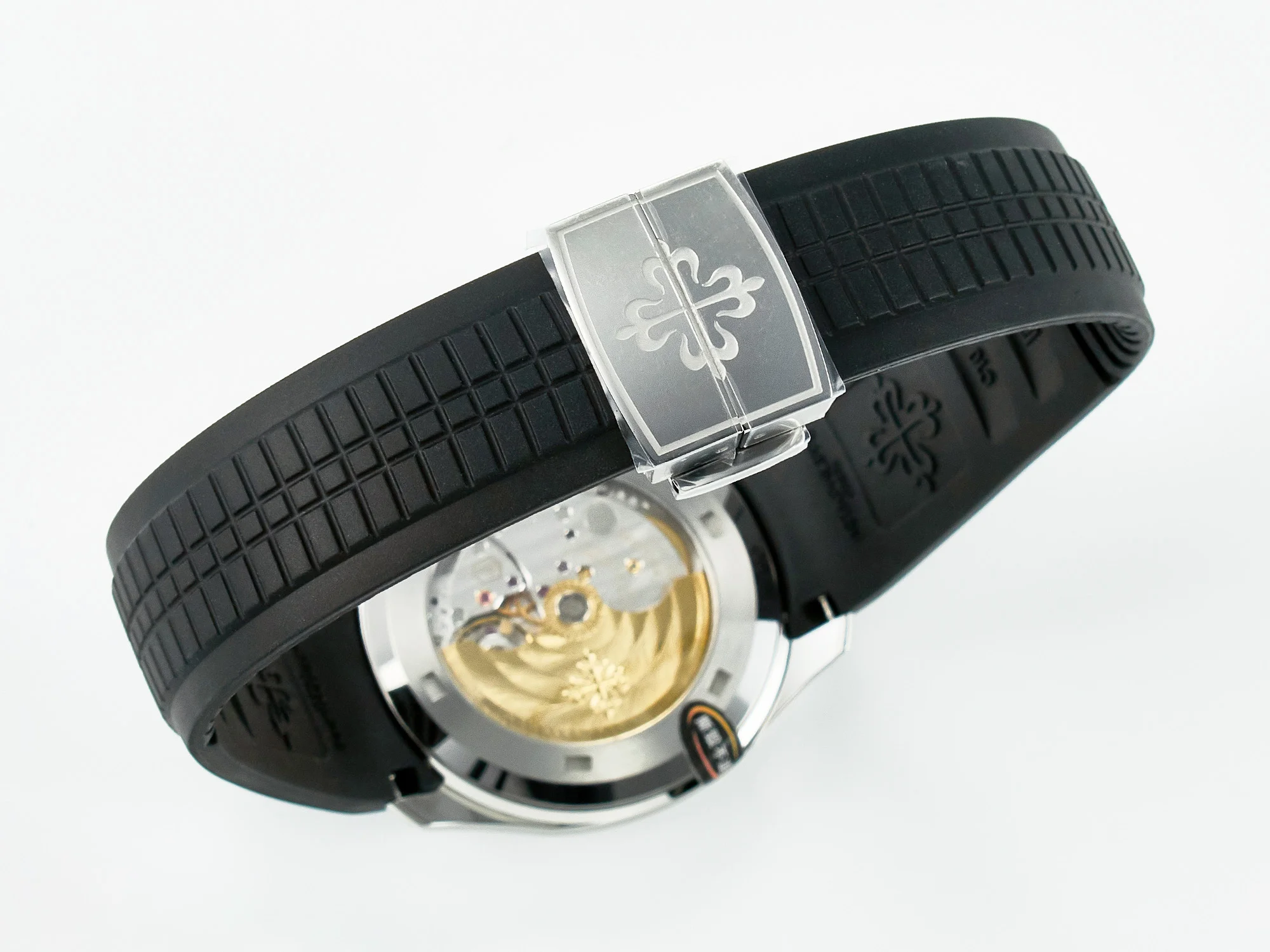 Aquanaut 5167A SS 3KF 1:1 Best Edition Black Dial on Black Rubber Strap A324 Super Clone(New clasp)