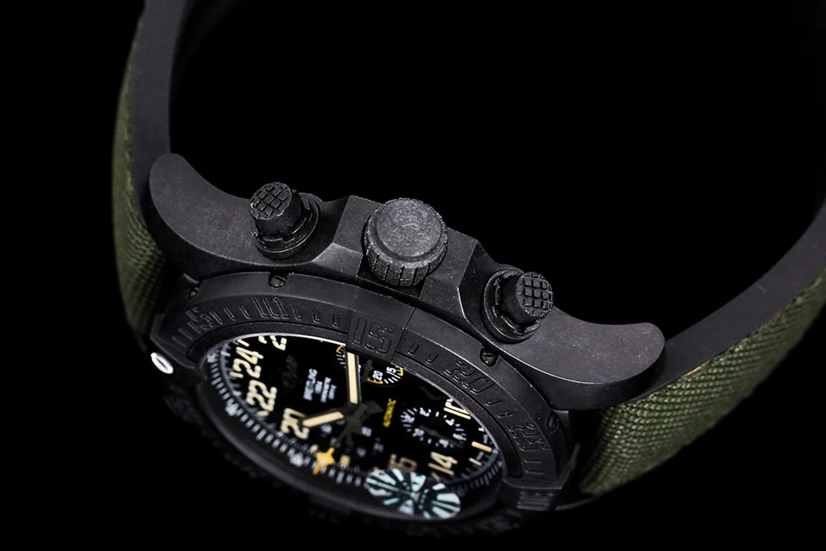 Avenger Hurricane Black Dial on Green Nylon Strap