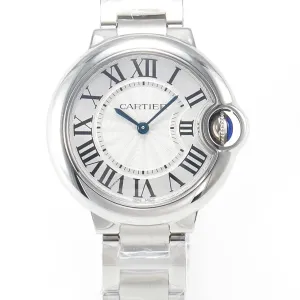 Ballon Bleu 33mm SS AF 1:1 Best Edition White Textured Dial on SS Bracelet Ronda Quartz