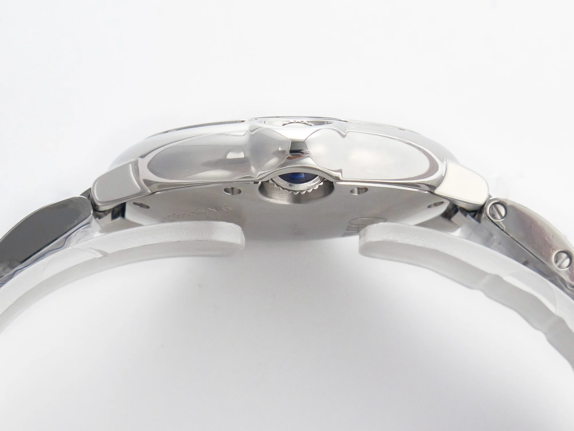 Ballon Bleu 33mm SS AF 1:1 Best Edition White Textured Dial on SS Bracelet Ronda Quartz