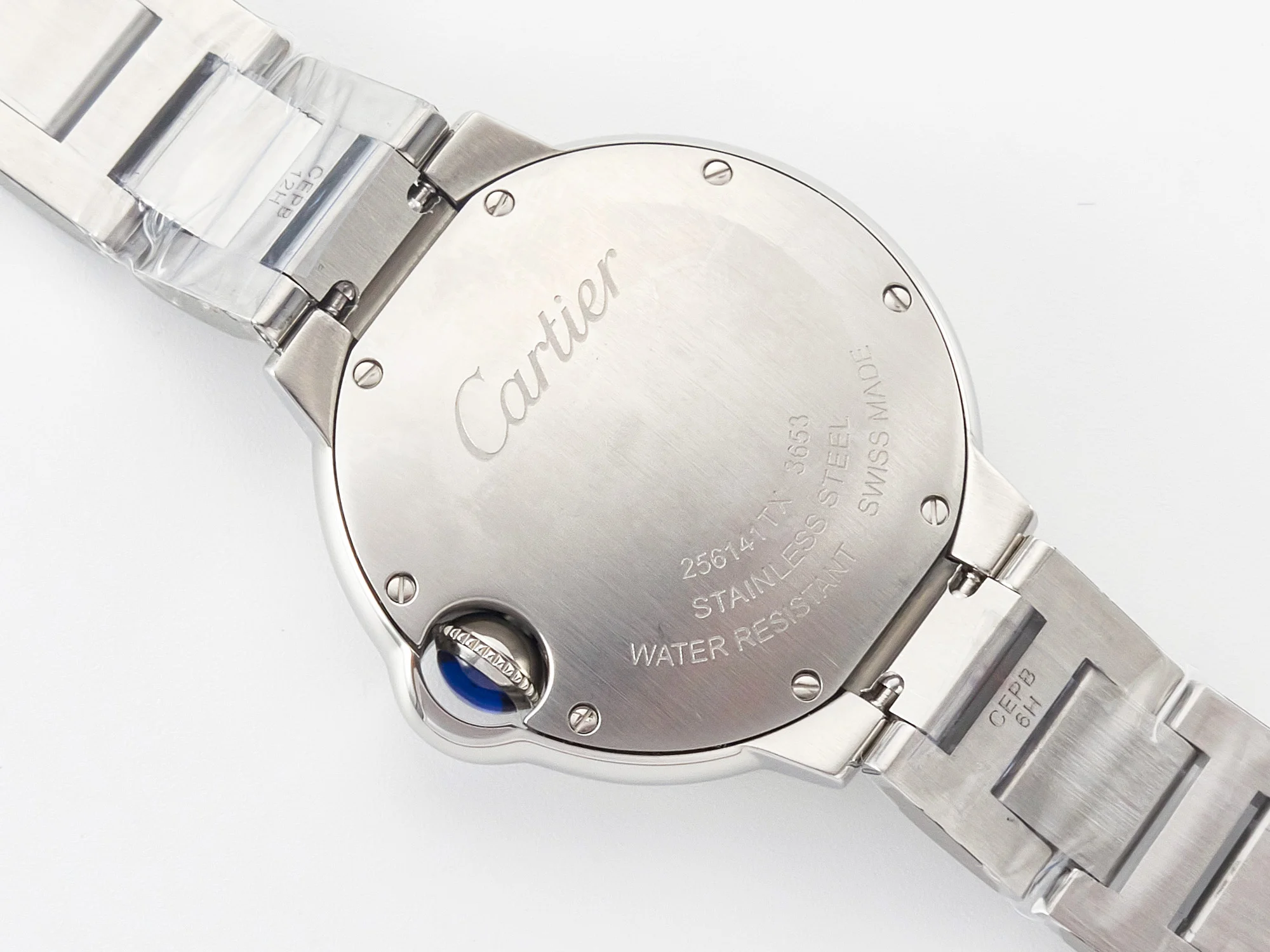 Ballon Bleu 33mm SS AF 1:1 Best Edition White Textured Dial on SS Bracelet Ronda Quartz