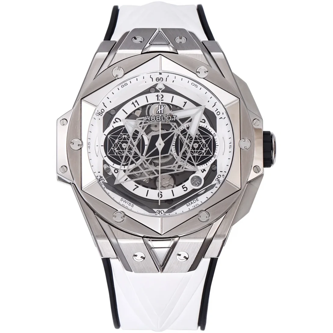 Big Bang Sang Bleu II White Dial in Titanium