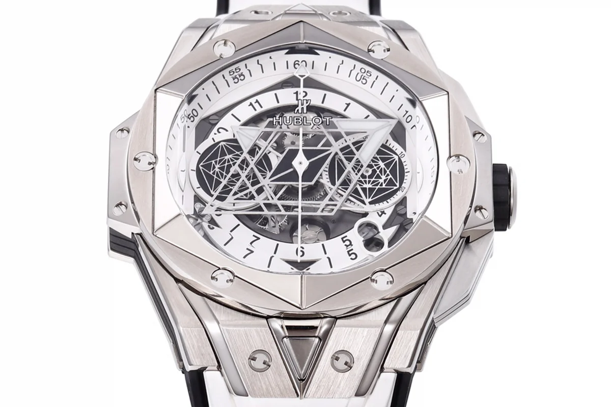 Big Bang Sang Bleu II White Dial in Titanium