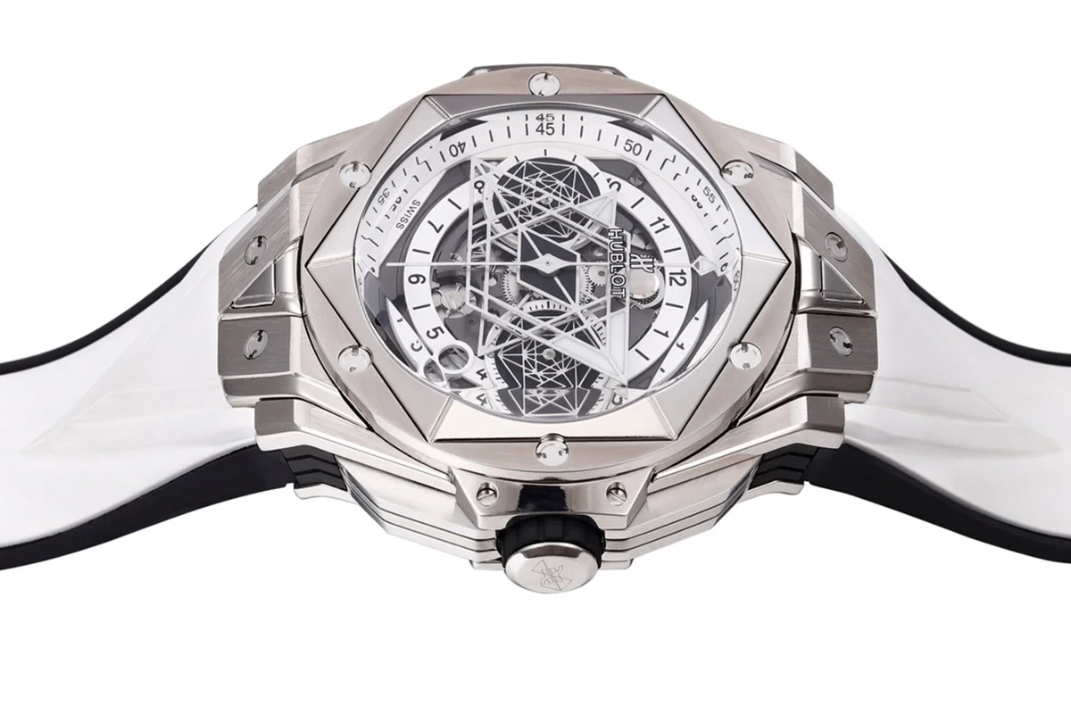 Big Bang Sang Bleu II White Dial in Titanium