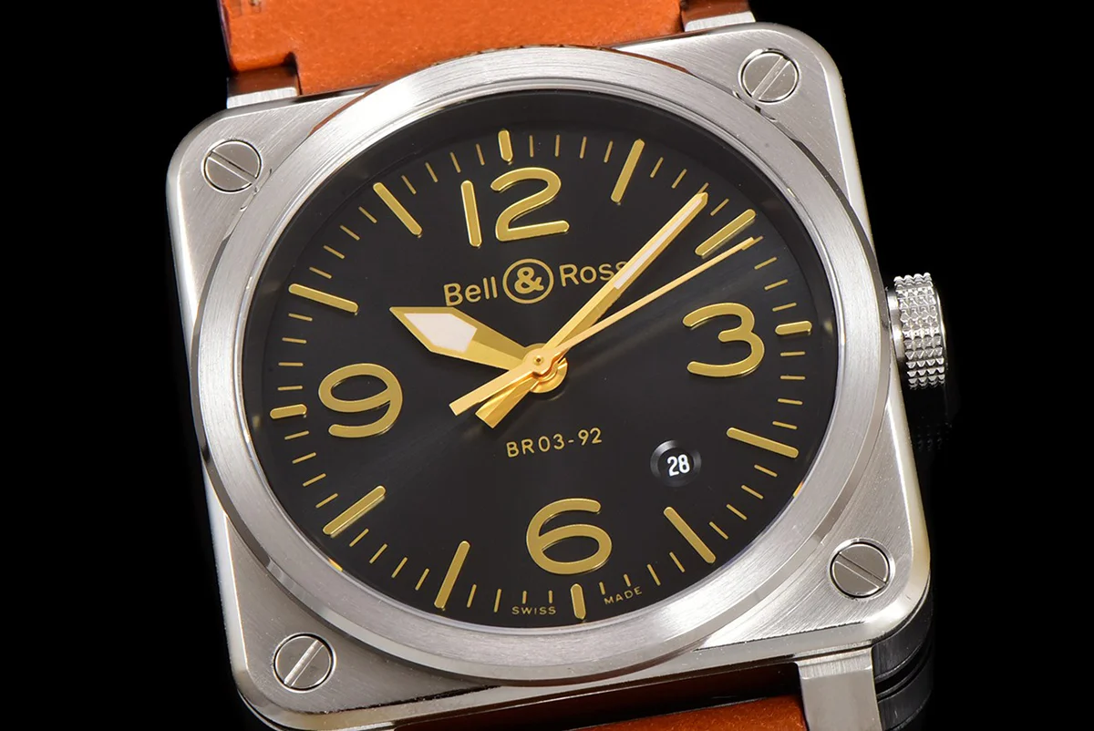 BR 03-92 Black Sunburst Dial