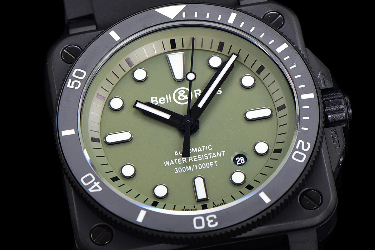 BR 03-92 Green Dial in PVD