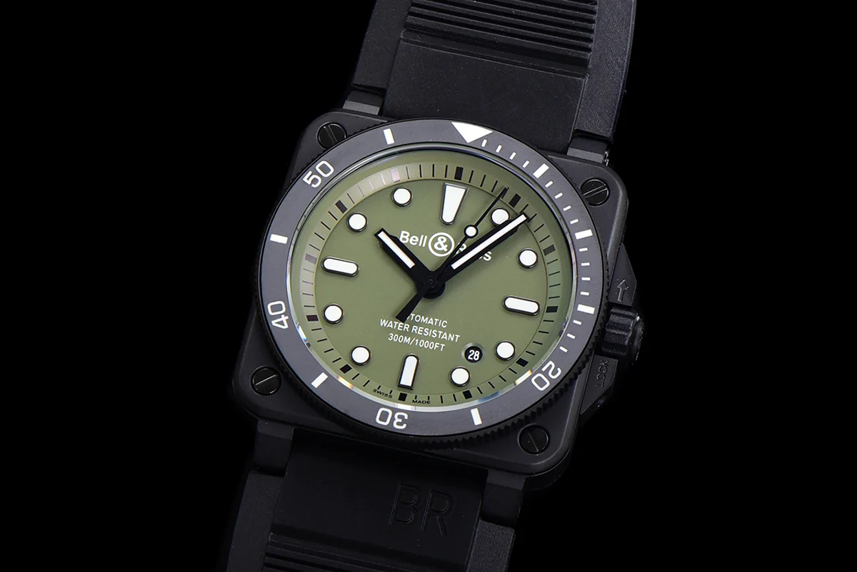 BR 03-92 Green Dial in PVD