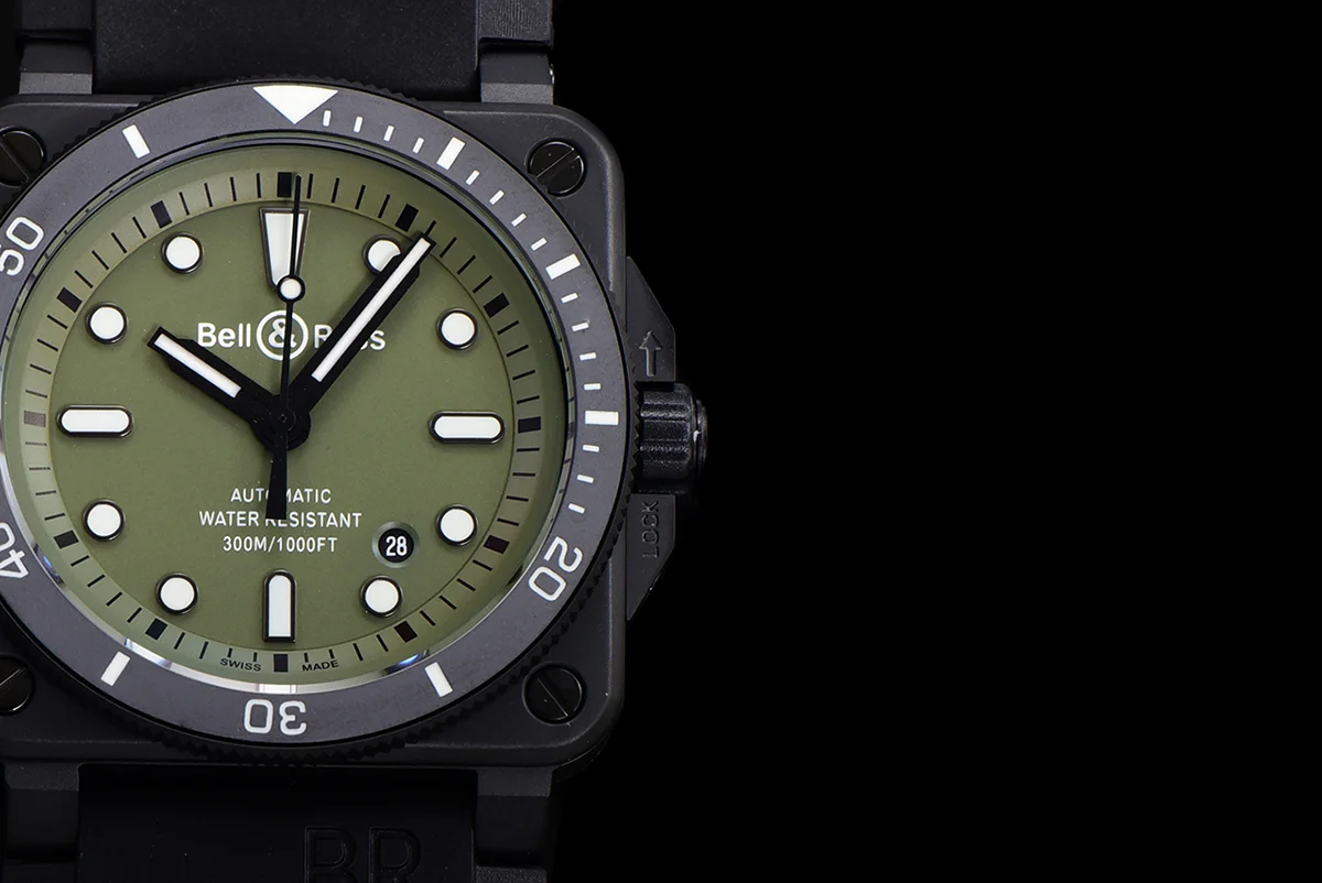 BR 03-92 Green Dial in PVD